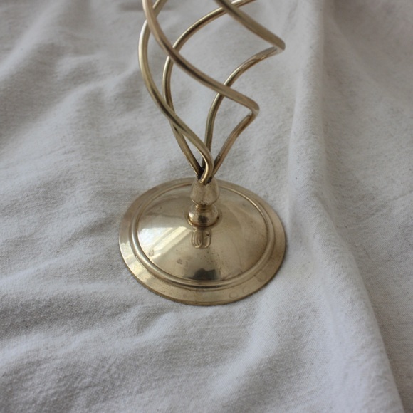 Raw brass twist candlestick - Picture 7 of 7